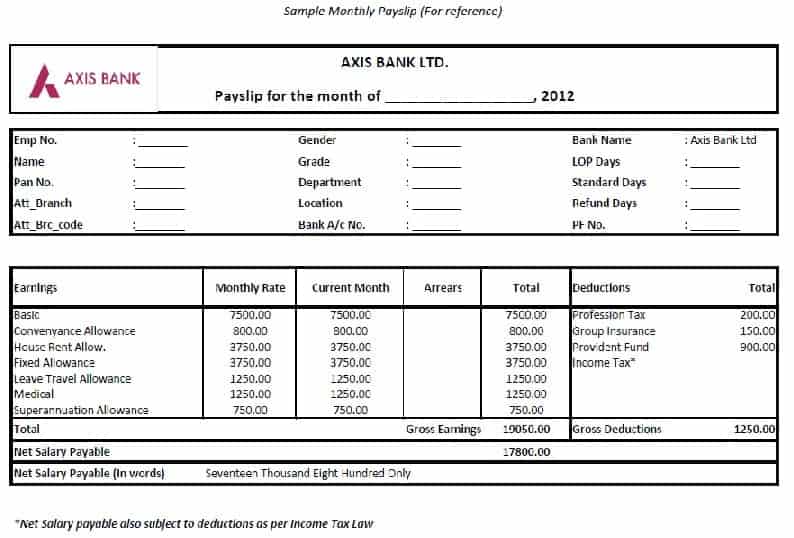 quess corp salary slip format