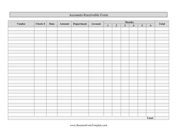 receiveable template 289741