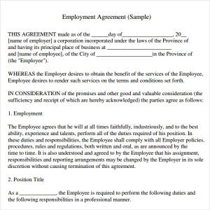 10 Free Employment Agreement Templates Word Excel Templates 10 Free Employment Agreement Templates Word Excel Templates