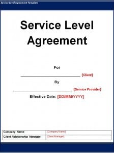 Service Level Agreement Template