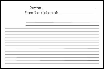 recipe card template 154121