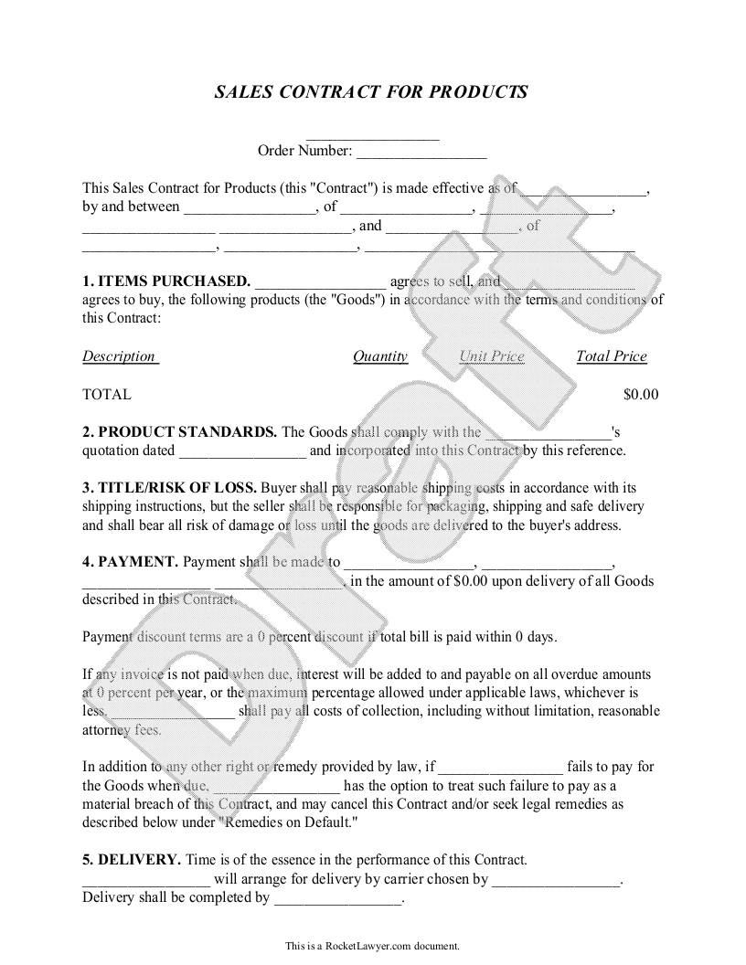 Top 5 Resources To Get Free Sales Contract Templates Word Templates