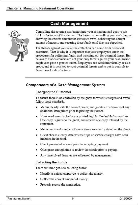 POST OPERATIONS MANUAL TABLE OF CONTENTS