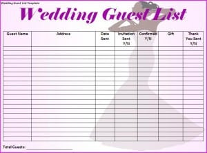 wedding guest list template