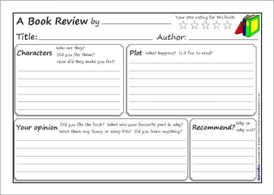 book report template 21452