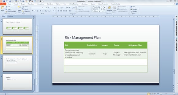 risk management plan template 4127