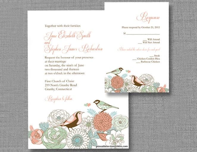 wedding invitation template 5124