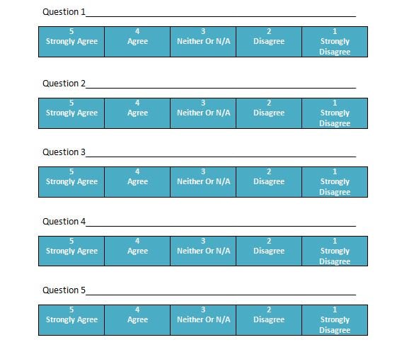 Likert scale template