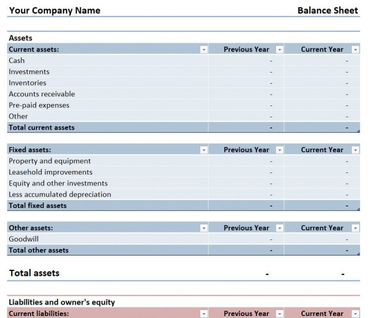 12+ Sample Balance Sheet Templates [WORD, EXCEL]