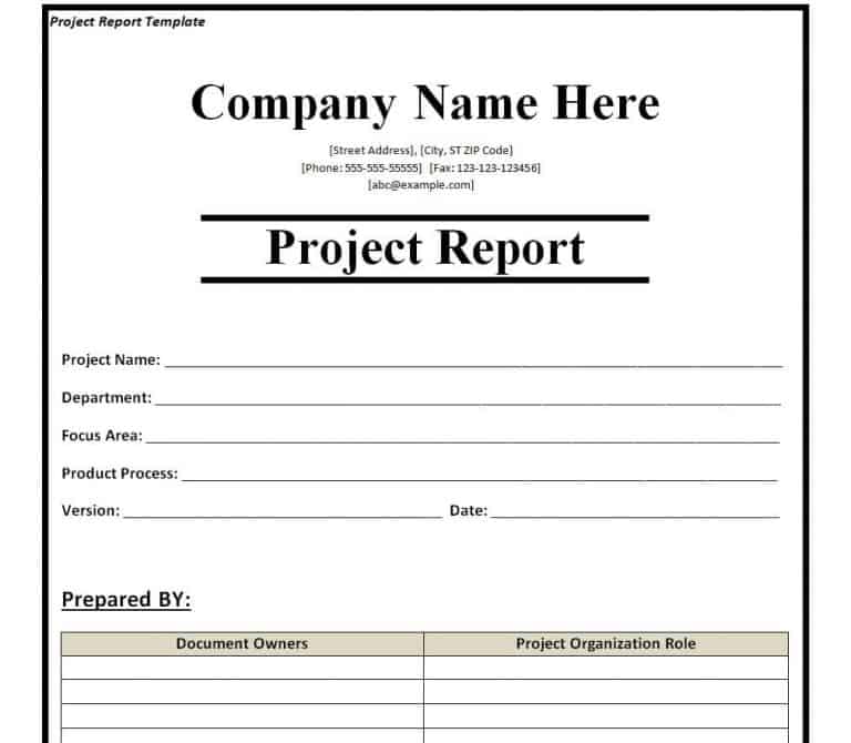 12 FREE Project Report Templates [WORD, PDF, PPTX]