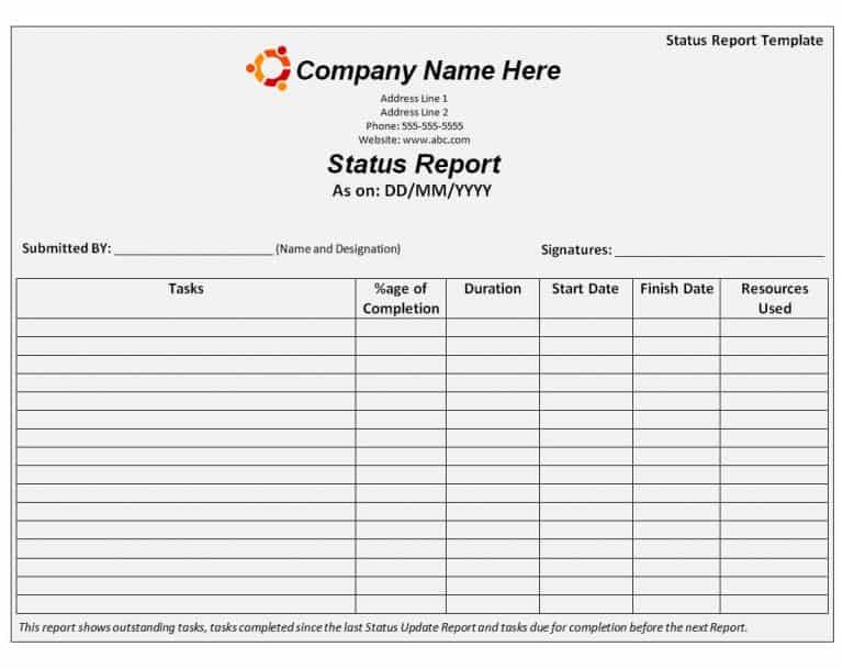 11+ Practical Project Status Report Templates