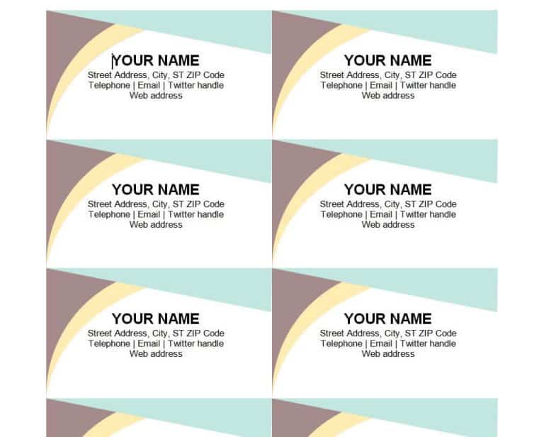 20+ FREE Visiting Card Templates in MS WORD