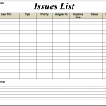 Top 10 FREE Issue List Templates in MS EXCEL