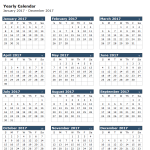10+ Excellent Yearly Calendar Templates [Doc, Excel, PDF]