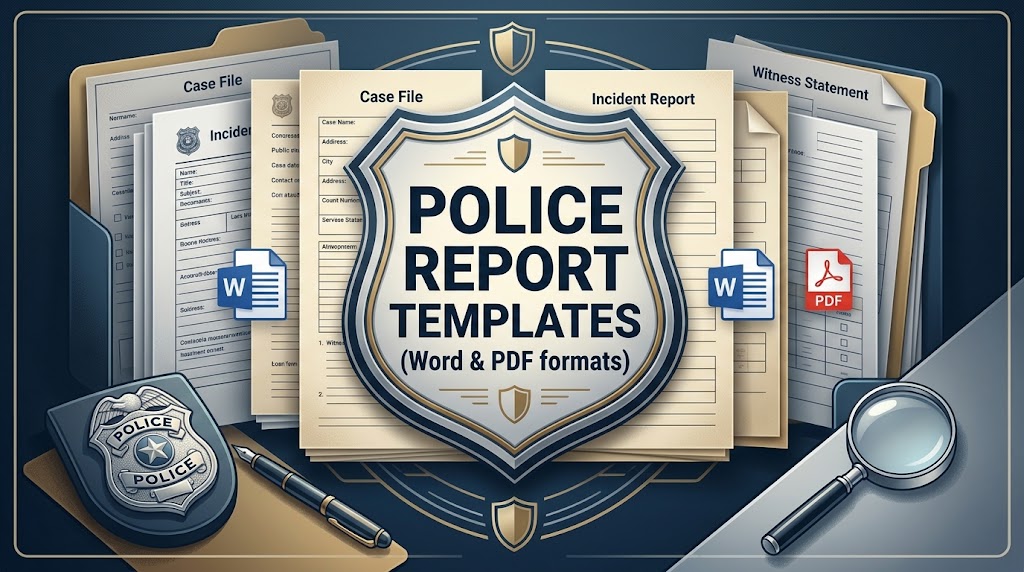 Police Report Templates