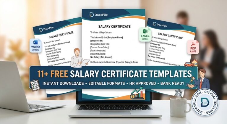 salary certificate templates