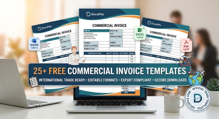 17 Sample Commercial Invoice Templates [WORD & EXCEL]