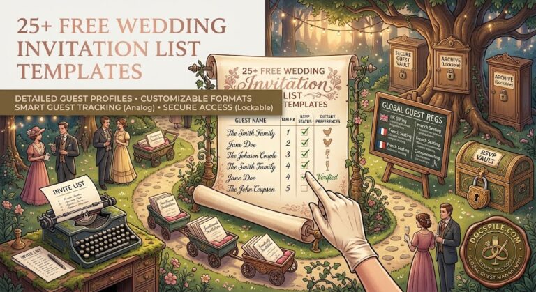 wedding invitation list templates