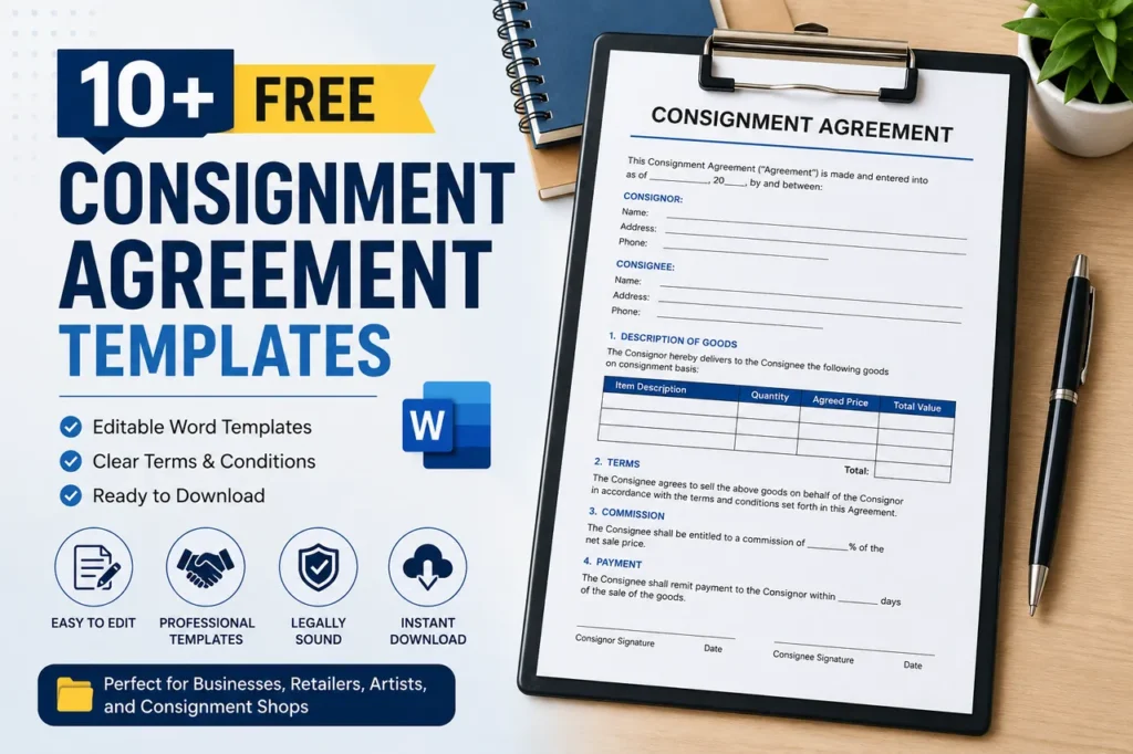 consignment agreement templates