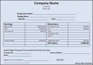 Salary Slip Template