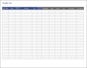 7 Free Supplier List Templates Word Excel Templates 7 Free Supplier List Templates Word Excel Templates