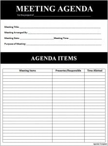 Agenda Template
