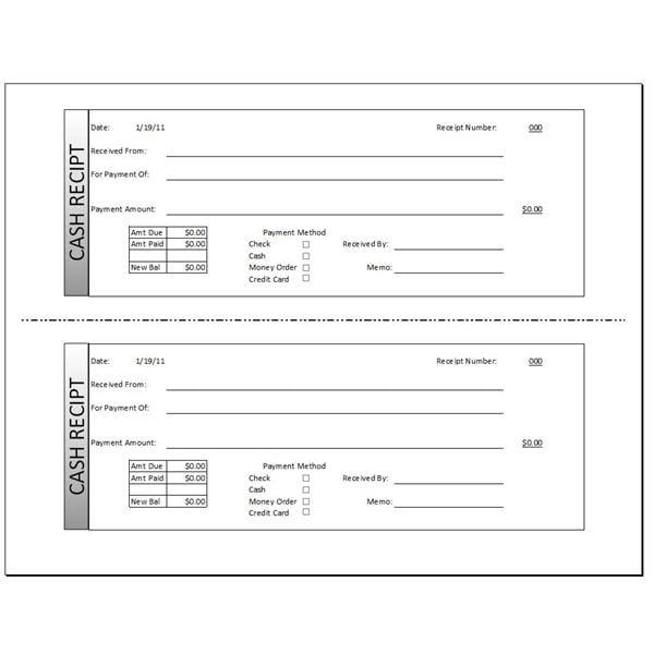 cash receipt template 29741