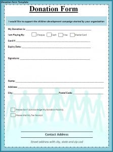 Donation Form Template