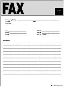 Fax Word Template