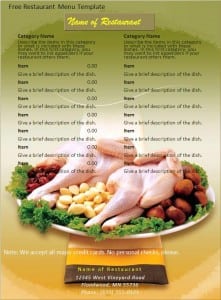 Free Restaurant Menu Template