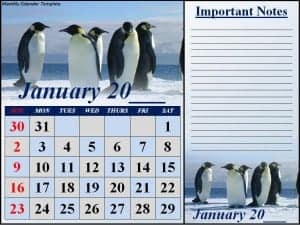 Monthly Calendar Template