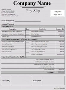 Payslip Template