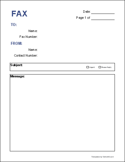 fax word template 4871