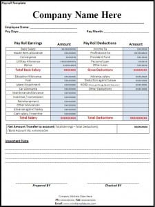 Payroll Template