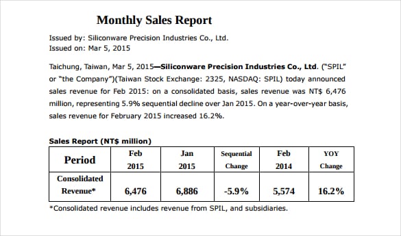 sales report template 235544