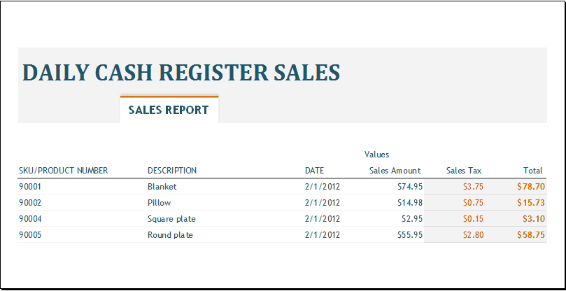 sales report template 4745