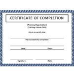 8+ Free Certificate of Completion Templates
