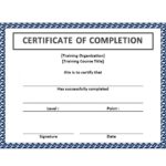 8+ Free Certificate of Completion Templates