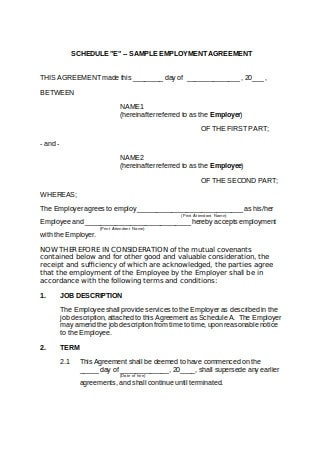10+ Free Employment Agreement Templates