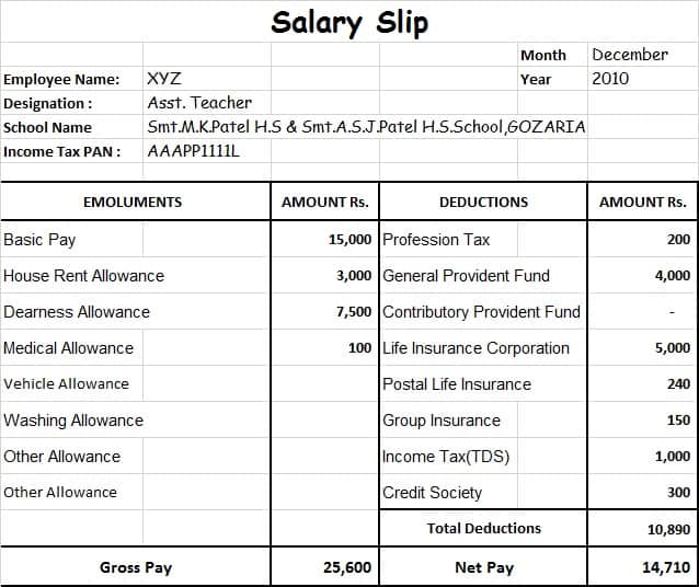 Month salary