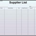 7+ Free Supplier List Templates