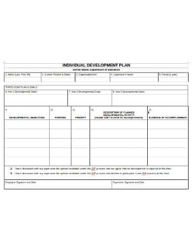 Individual Development Plan Template from www.docspile.com