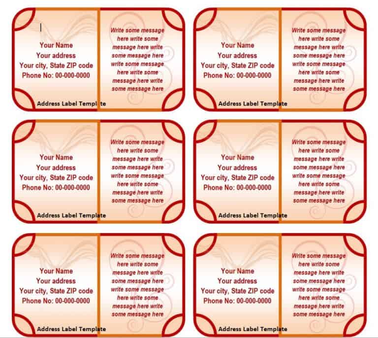 10+ Free Printable Address Label Templates [PDF, WORD]