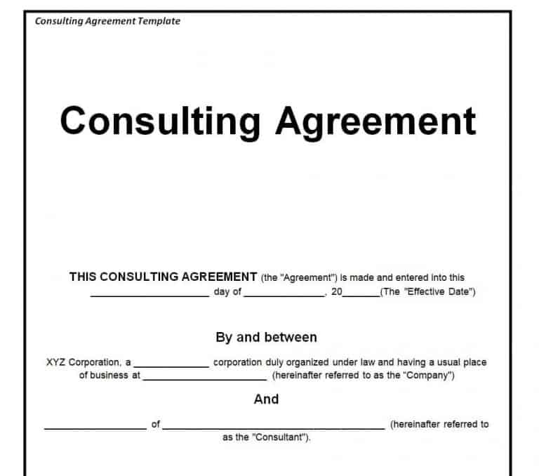 Top 20 Consulting Agreement Templates & Examples