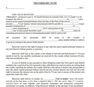 FREE 15 Editable Promissory Note Templates – Word Excel Templates