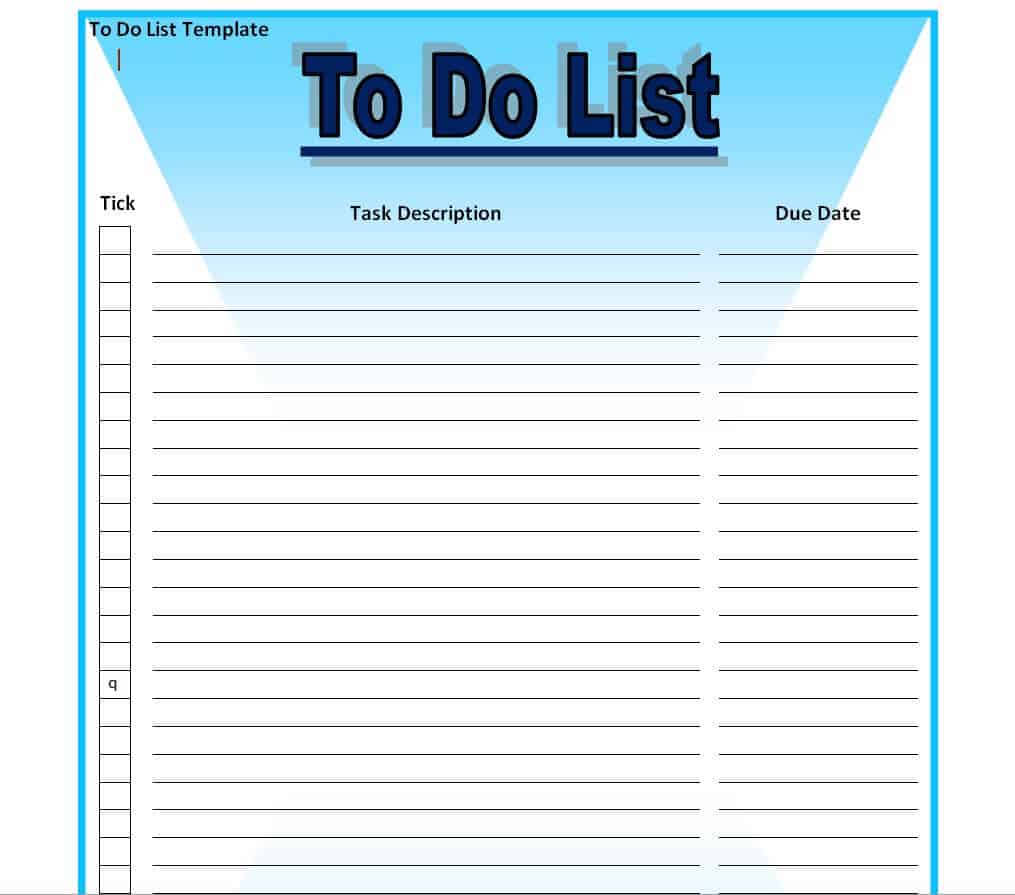 Weekend to do list