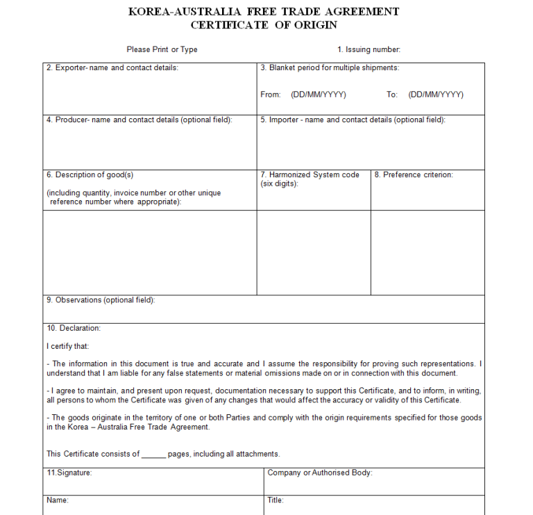 12+ Excellent Certificate of Origin Word Templates – Word Excel Templates