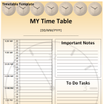 14+ FREE Printable Timetable Templates